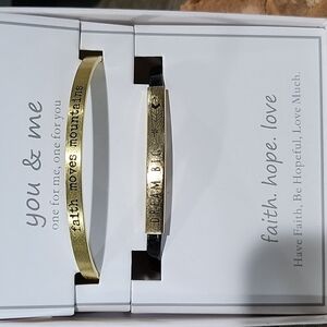NWT FAITH. LOVE. HOPE One for you and Me bracelet set